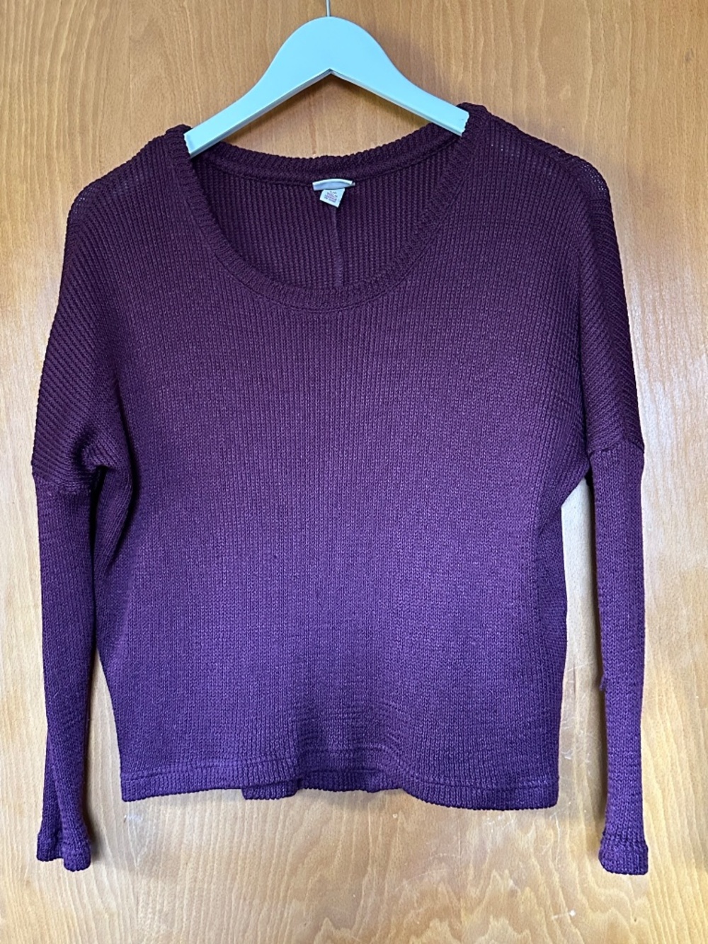 Cape Juby Plum Purple Slouchy Lightweight Knit Sweater Small
